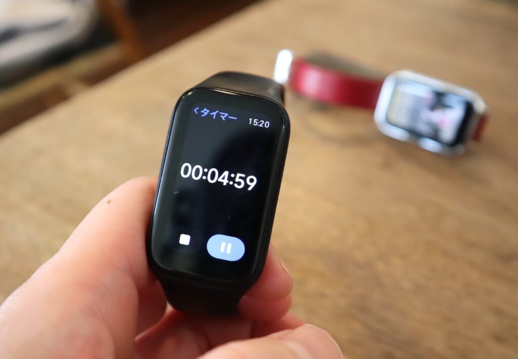 「Xiaomi Smart Band 9 Active」タイマー機能